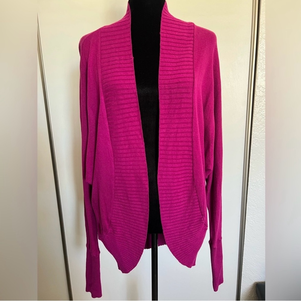 Express Fuchsia Open Front Batwing Cardigan Size Small